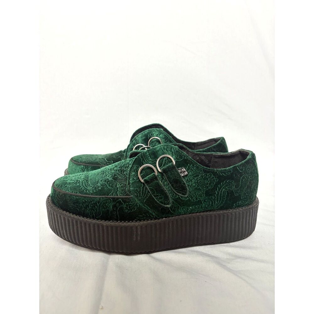BRAND NEW T.U.K. Emerald Green Velvet Viva Mondo Creeper